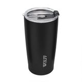 Copo Térmico Wolff Aço Inox Parede Dupla Com Tampa Preto 600ml