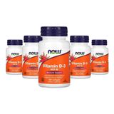 Vitamina D-3 Now Foods 400 Iu 180 Caps Softgels 5un