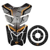 Adesivo Protetor Tanque E Bocal Yamaha Bússola Laranja