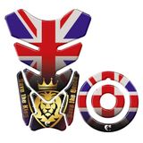 Adesivo Protetor Tanque E Bocal Moto Yamaha Inglaterra Azul