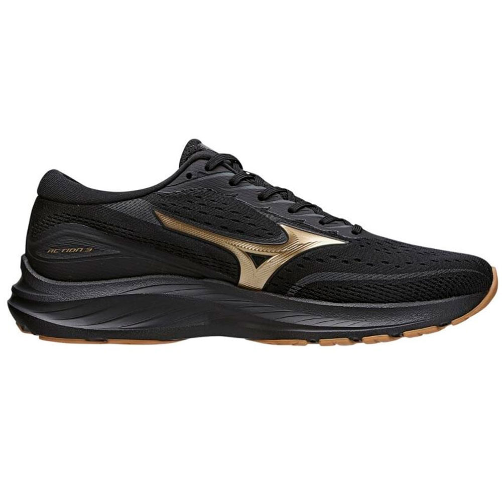 Tênis Mizuno Action 3 - Masculino - 43 - Preto-preto