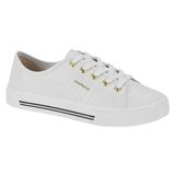 Tênis Casual Clássico Feminino Cadarço Moleca 5667.334.7800 - Branco - 34