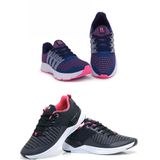 Tênis Feminino Esportivo Caminhada Academia Confortável Kit Azul/rosa 36