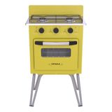 Fogao A Gas 2 Bocas Venax Gemini Vetro Amarelo