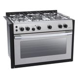 Fogão de Embutir 5 Bocas Venax Gaudi Platinum GII Inox GLP 127V