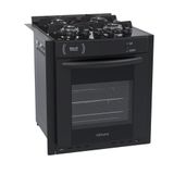 Fogao A Gas De Embutir Gaudi Prisma Vitreo Bl 4q Preto Gas Glp