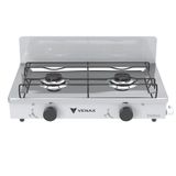 Fogao A Gas Portatil 2 Bocas Venax Flamalar Vetro Branco