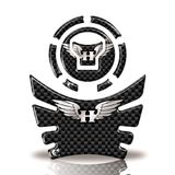 Kit Protetor Tanque E Bocal Moto Honda Acima 2018 Carbono Carbono