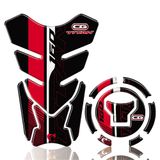 Kit Protetor Tanque Adesivo Moto Honda Cg Titan 160 Ano Acima 2018 Azul Vermelho