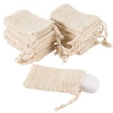 20 Unidades De Sacos Esfoliantes De Sabão - Bolsa Protetora De Sabonete De Sisal Natural Com Cordão Para Espuma, Sabonetes Secantes, Esfolia