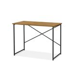 Escrivaninha Steel 76 Cm Estilo Industrial Com Pés Em Aço Preto/naturale Preto/naturale