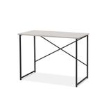 Escrivaninha Steel 90 Cm Estilo Industrial Com Pés Em Aço Preto/off White Preto/off White