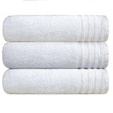 Kit 3 Toalha Gigante Banhão Fio Penteado 100% Algodão Twist - Branco