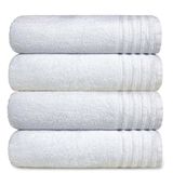 Kit 4 Toalha Gigante Banhão Fio Penteado 100% Algodão Twist - Branco