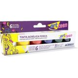 Tinta Acrílica Fosca 15ml 6 Cores - Acrilex