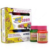 Tinta Pva Plástica Fosca 6 Cores - Acrilex