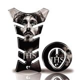 Kit Protetor Tanque Adesivo Moto Honda Cristo Jesus Até 2016 Cor Preto