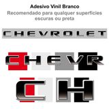 Adesivo Faixa Traseira Emblema Chevrolet S10 Cor Branco