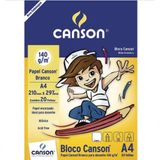 Bloco De Desenho A4 140g-m Branco 20 Folhas - Canson