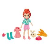 Mini Boneca Polly Pocket - Lila Pet C- Acessórios - Mattel -