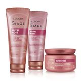 Eudora Kit Siàge Nutri Rosé: Shampoo 250ml + Máscara 250g + Condicionador 200ml