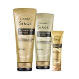 Combo Siàge Reconstrói Os Fios: Shampoo 250ml + Condicionador 200ml + Cc Cream 100ml