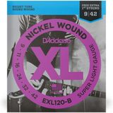 Cordas Para Guitarra D Addario Xl Nickel Wound Exl120-b .009-.042 Com Corda Extra Pl009
