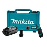 Parafusadeira Furadeira 5mm Bateria 7.2v Com Bateria Carregador Kit Bit Maleta Metal Df012dse Makita