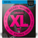 Cordas Para Baixo D Addario Xl Nickel Wound Exl170-5 5 Cordas Escala Longa .045-.130