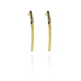 Brinco Fio Grosso Trabalhado Folheado A Ouro 18k