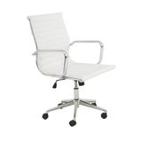 Office Sevilha Pu Branco Baixa Rivatti Kit 2 Unidades
