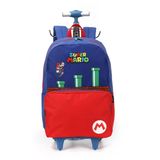 Mochila Rodinhas Super Mario Azul Maxlog 18