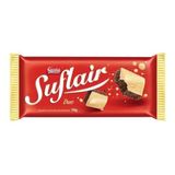 Barra De Chocolate Suflair Duo 80g - Chocolate Ao Leite E Meio Amargo