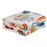 Cobertor Fantasy Solteiro Infantil Mantinha Flannel Estampada - Dinossauro