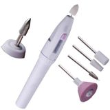 Kit Aparelho Lixa Unha Manicure Pedicure Portátil Elétrico Profissional Sem Fio Pilhas
