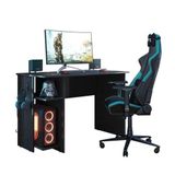 Mesa Para Computador Gamer Preto Fosco - Fdecor