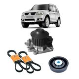 Kit Bomba D&#39;água Pajero Tr4 2007 Correia Polia Alternador