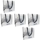 Sacola De Ombro Bolsa Ecobag Kit 5 Uni Ecologica Mercado Compra Dobravel