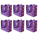 Bolsa Ecobag Kit 6 Uni Sacola Ecologica De Ombro Dobravel Reciclavel Compras Mercado