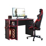 Mesa Para Computador Gamer Preto Fosco/vermelho - Fdecor