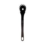 Colher Pegador De Macarrão Nylon Talher Utensílio Preto 28cm