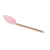 Colher De Arroz Nylon Com Cabo De Aço Inox Rosé 30 Cm