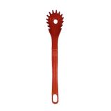 Colher Pegador Macarrão Nylon Talher Utensílio Vermelho 28cm