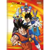 Caderno Brochura 1/4 Capa Dura Dragon Ball 80 Folhas 5un