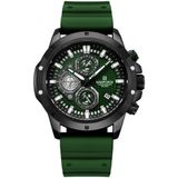 Relógio De Pulso Masculino Com Pulseira De Silicone Quartzo Verde