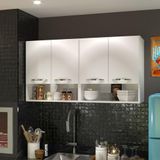 Armário 4 Portas Multiuso Lavanderia Cozinha Branco