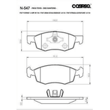 PASTILHA FREIO DIANTEIRA DOBLO NOVA FIORINO 1.4 1.8 16V 11..