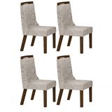 Kit 04 Cadeiras Sala De Jantar Agata Mdf Leifer Moveis