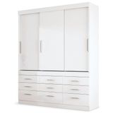 Guarda Roupa Casal Click 3 Portas Branco - Santos Andirá