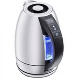 Chaleira Eletrica 1.7l, Aco Inoxidavel, Desligamento Automatico, 1500w, 110v, Chefman Temperature Control Electric Kettle,, Prateado